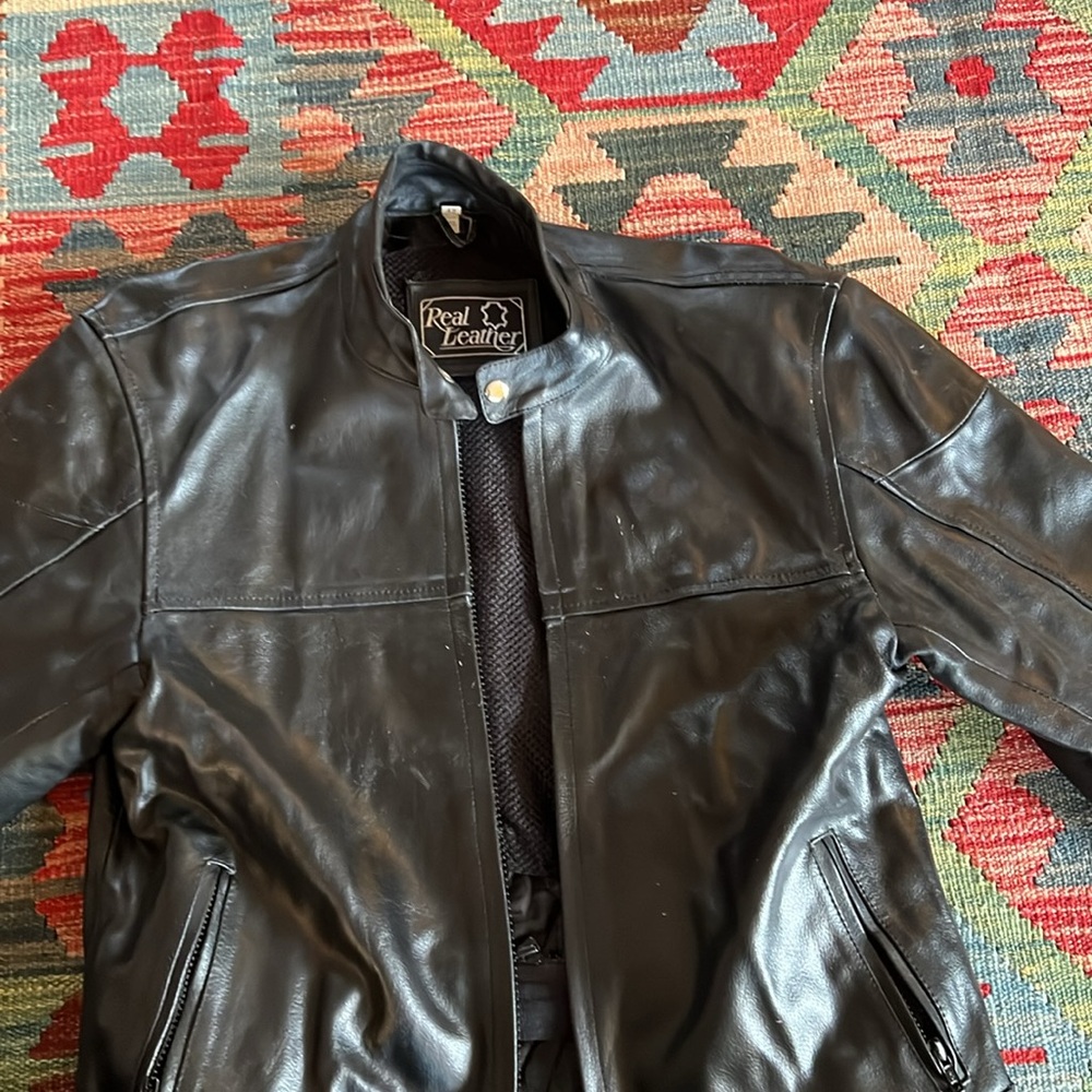 Vintage Real Leather Men’s Motorcycle Jacket